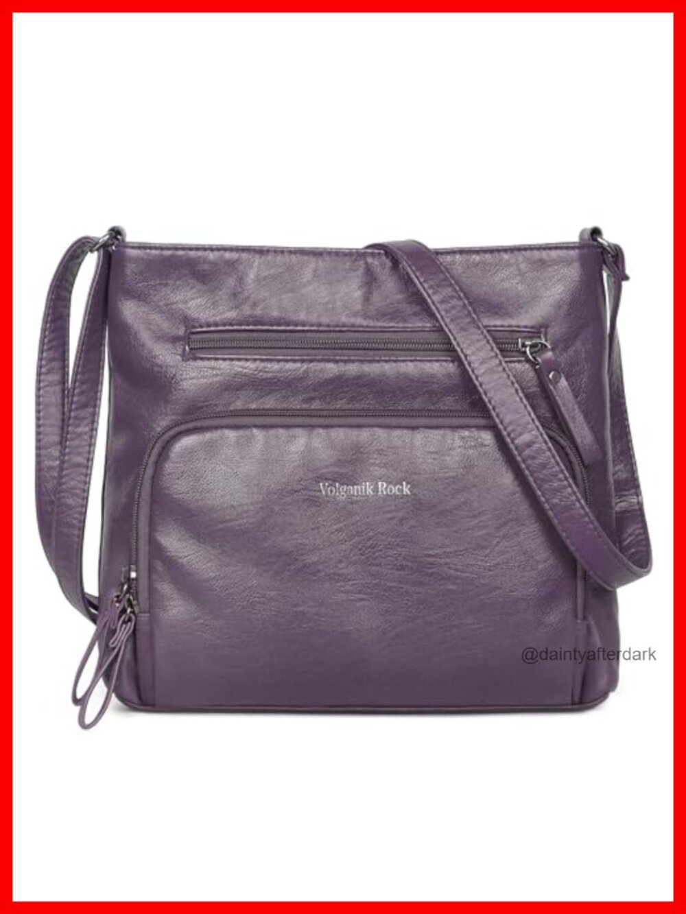 Women's Soft Vegan Leather Crossbody Bag Lightweight Medium Shoulder Purse